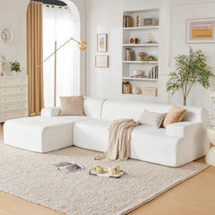 107" Modular Sectional Sofa, Sponge Sectional Sofa Couch for Living Room, High Density Sponges Cloud Couch,Modular L-Shape Sofa
