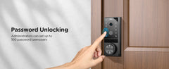 TCL D1 Max Security Video Smart Lock 2K Camera Doorbell & Fingerprint Keyless Entry 3-in-1 WiFi Door Lock PIR Motion Detection