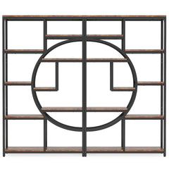 Tribesigns Bookshelf Industrial 5 Tier Etagere Bookcase, Freestanding Tall Bookshelves Display Shelf Storage Organizer