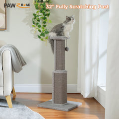 80CM Cat Scratching Post for Indoor Cat Scratcher with Nature Sisal Ball Tall Scratching Post for Large Cats Kitten Pet Toys