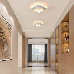 Modern LED Ceiling Light Fixture 21W Square Ceiling Lighting, Warm White 3000K Flush Mount Ceiling Light for Hallway, Corridor,