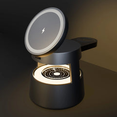 4 in 1 Magnetic Wireless Charger Fast Charging Station 15W Foldable Night Light Multiple Devices Apple IWatch Ultra Airpods