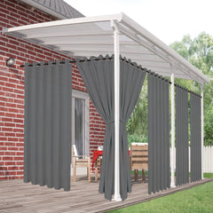 Outdoor Curtains for Patio Waterproof, 6 Panels Privacy Outsides Curtains for Cabana Porch Pergola, Sunlight & UV Blocking