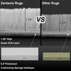 Area Rugs for Living Room  Rugs for Bedroom 6x9 Carpet Fluffy Fuzzy Soft Shag Aesthetic Plush High Pile Throw Rug for Nursery