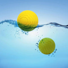 Tough and Durable Large Dog Balls - Set of 2 Indestructible Tennis Balls for Aggressive Chewers, Interactive Water Toy Ball for