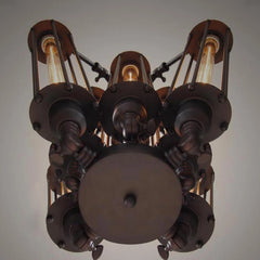Industrial Metal Steampunk Pendant Hanging Lamp Black Retro Chandelier Light