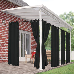 Outdoor Curtains for Patio Waterproof, 6 Panels Privacy Outsides Curtains for Cabana Porch Pergola, Sunlight & UV Blocking