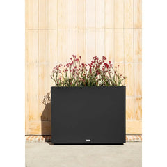 Block Series Span Plastic Planter - Tall Rectangular Planter for Indoor or Outdoor Patio/Porch | Durable All-Weather