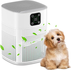 2 Pack Air Purifiers for Home Bedroom up to 650ft², Honeyuan H13 HEPA Air purifier with 360°Air Intake, 3 Fan Speeds, White