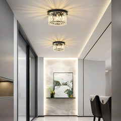 Modern Luxury Ceiling Light Crystal Flush Mount Lighting Indoor Lamp for Corridor Kitchen Island Bedroom