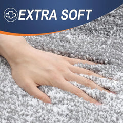 Bathroom Rugs Sets 3 Piece, Soft Absorbent Microfiber Bath Rugs and U-Shaped Contour Toilet Rug Area Rug Set