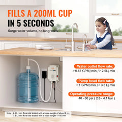 SucceBuy Bottled Water Dispenser Pump System 5 Gal Dispensing  Automatic Electric Water Dispenser Single Inlet Water Jug Pump