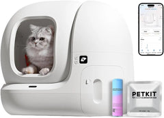 Self Cleaning Cat Litter Box PuraMax Cat Litter Box for Multiple Cats App Control/xSecure/Odor Removal Automatic Cat Litter Box
