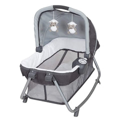 Nursery Center Travel Crib with Removable Rock-A-Bye Bassinet, Changing Table, Organizer, and Electronic Music Center