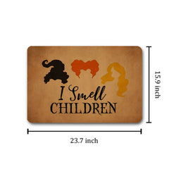 Funny Halloween Indoor Decor Doormat - I Smell Children (23.7 X 15.9 in)