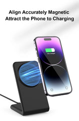 Magnetic Wireless Charger for MagSafe Dock Stand 15W Fast Charging for iPhone 15 14 13 12 Pro Max Mini Plus  for Samsung S24 S23