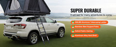SucceBuy Rooftop Tent Hard Shell Naturnest Rooftop Tent Hardshell for 2-3 Person Hard Shell Roof Top Tent Waterproof Jeep SUV