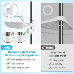 1pc bathroom rack adjustable bathroom rack black/white