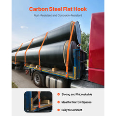 SucceBuy 10Pack Winch Truck Straps 4in x 30ft with Flat Hook 18000lbs Cargo Tie-Down Trailer Straps for Flatbeds Farms & Rescues