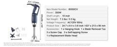 SucceBuy Commercial Immersion Blender 500W 16inch Stepless Variable Speed Multi-Purpose for Soup Sauces Mashed Potatoes Cream