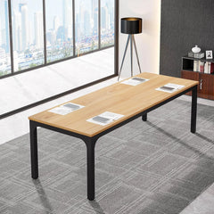 6.5FT Conference Table, 78.7 Inche Rectangle Meeting Seminar Table, Large Business Tables for 6-8 People