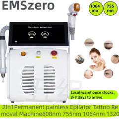808 Diode Laser Hair Removal Device And Picosecond 2in1 Ice Titanium Laser Body Hair Removal Machine Tattoo Removal Machine