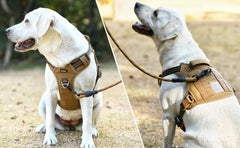 Heavy Duty Tactical Dog Harness for Large Dogs, No Pull Adjustable Pet Harness Reflective Service Training Easy Control