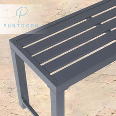 Outdoor Metal Backless Bench Set of 2, 46" Patio Garden Bench for Outdoor, All Wheather Outdoor Bench for Garden, Backyard
