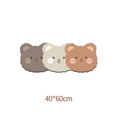 Cartoon Kitchen Floor Mat Absorbent Kitchen Rug Crystal Velvet Pad Bath Pad Anti-Slip Carpet Entrance Doormat Long Strip Carpet