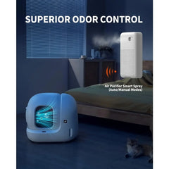 Self Cleaning Cat Litter Box PuraMax Cat Litter Box for Multiple Cats App Control/xSecure/Odor Removal Automatic Cat Litter Box