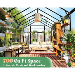 Polycarbonate Greenhouse, Aluminum Greenhouses with 2 Swing Doors, Greenhouses for Outdoors for Garden Backyard,Greenhouse