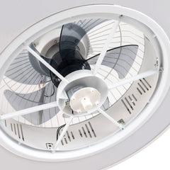 22'' Invisible Ceiling Fan Light Bladeless 3Color Change Fan Lamp LED Chandelier