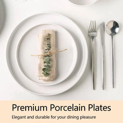 Ceramic Dinnerware Sets of 6,Porcelain Plates and Bowls Sets, Scratch Resistant Dishes Set, Dishwasher & Microwave & Oven