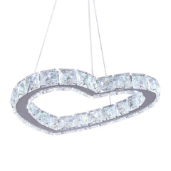 Modern Heart Crystal Chandelier Pendant Lighting Home Decor Led Ceiling Lamp Fixtures For Dining Room Lustres Hanging Lighting