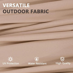 13Ft Large Patio Umbrella with Base Outdoor Double-Sided Market Extra Large Table Umbrella Easy Crank for Yard, Poolside