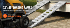SucceBuy Aluminum Ramps 6000 LBS Capacity Loading Ramps for Motorcycle/Dirt Bike/Trailer/ATV/UTV/Garden Tractor/Lawn Mower 2PCS
