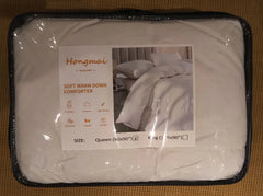 2 Pieces Feather and Down Comforter Queen Size - All Season White Queen Duvet Insert Warmth Bedding Comforters 90x90''