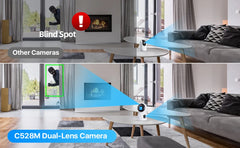 360° Smart Home Security Camera PTZ Auto Tracking Baby Monitor AI Panoramic HD Night Vision Indoor WiFi Surveillance Camera