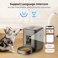 2L Camera Pet Feeder Timing 5V USB Smart Automatic Feeder For Cat WIFI APP Video Intelligent Dry Food Dispenser Dog Feeding Bowl