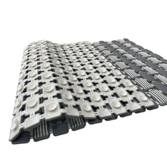 28.34" x 15.35 ", PP+TPE, Non-Slip Tile Bath Mat for Shower with Strong Suction Cups, Grey