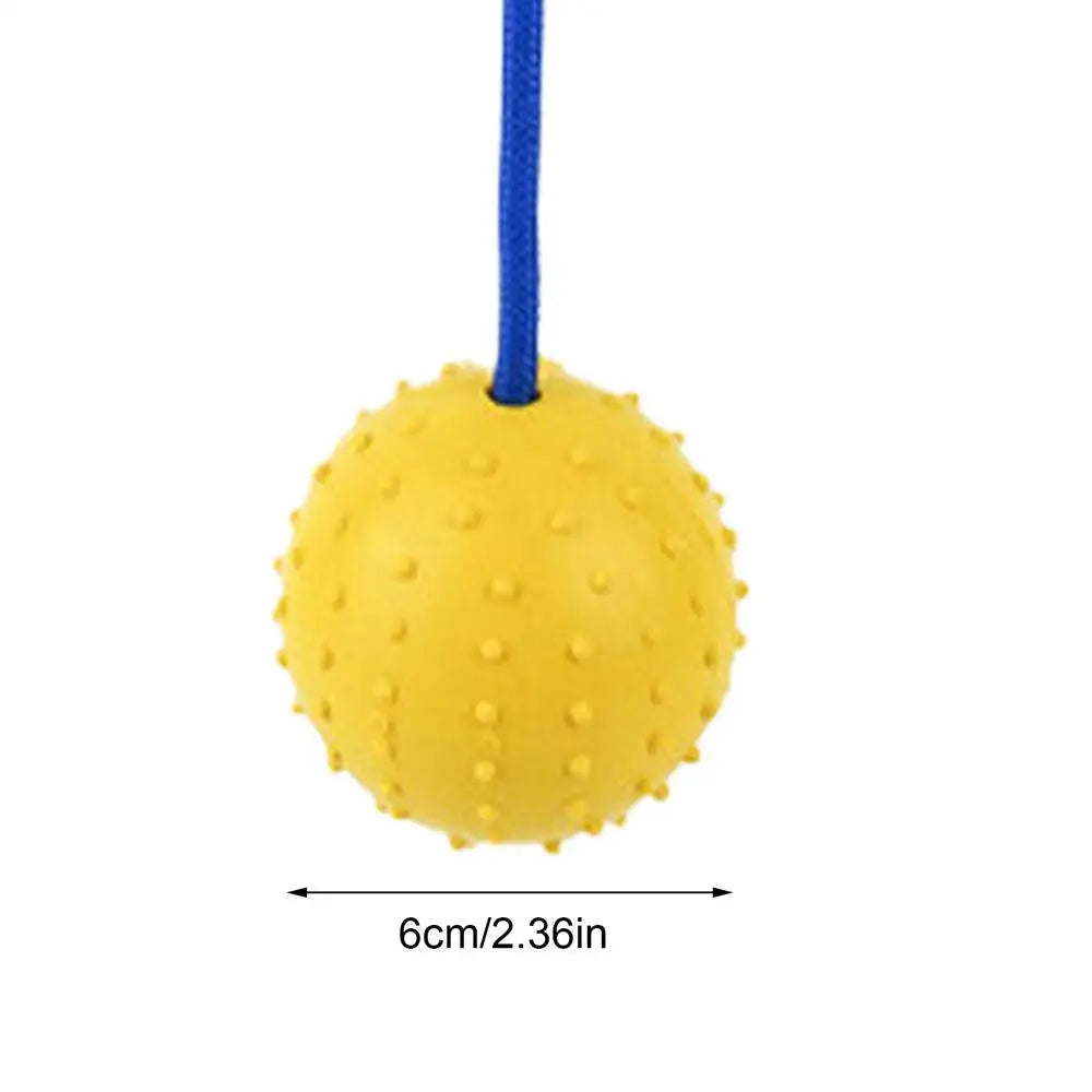 Dog Ball With Rope Bite Resistant Interactive Pet Ball Dog Ball With Rope Training Chew Toy Tug Ball Launchers For Aggressive