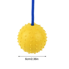 Dog Ball With Rope Bite Resistant Interactive Pet Ball Dog Ball With Rope Training Chew Toy Tug Ball Launchers For Aggressive