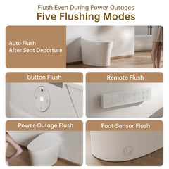 Power Flush Comfort Height Smart Toilet with Built-In Bidet, ADA Compliant N111-1