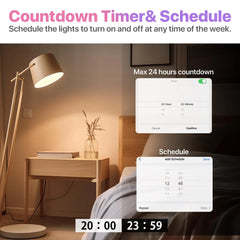 4Pack Smart Light Bulbs WiFi&Bluetooth E12 Smart Bulbs That Work with Alexa Google Home RGBCW 2700-6500K Color Changing 5W 450LM