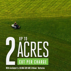 Electric Riding Lawn Mower, 42" Deck with Zero Turn Radius, Includes (4) 56V 10.0Ah Batteries and Charger - ZT4204L