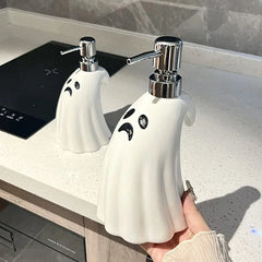 Hand Sanitizer Bottle Ceramic Soap Dispenser Bathroom Large Capacity Pressed Bottle For Halloween Bathroom Decor Hotel Soap dish