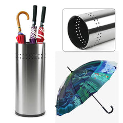 Stainless Steel Umbrella Holder for Walking Canes - Umbrella Stand Container Bucket