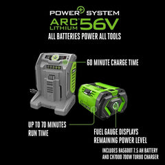 LM2206SP 22inch Aluminum Deck Select Cut Self-Propelled Lawn Mower, 10.0Ah Battery and 700W Turbo Charger Included