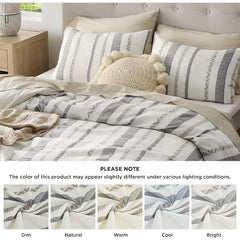 Cotton Duvet Cover King - 100% Cotton Waffle Weave Coconut White Duvet Cover King Size, GentleSoft™ and Breathable Bedding Set