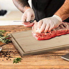 Bamboo Kitchen Cutting Board - 12 Pack - Eco Friendly Wooden Chopping Boards for Meat & Vegetables - 17”x 13”x 0.5”